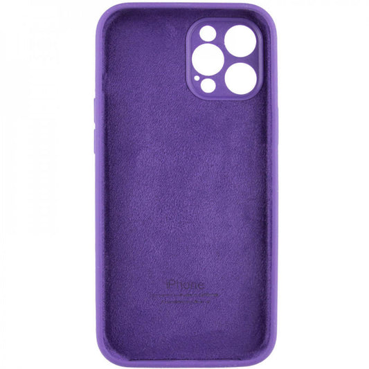 Cover Cases Original Silicone Case with protective camera iPhone 12 Pro — Deep Purple (71)