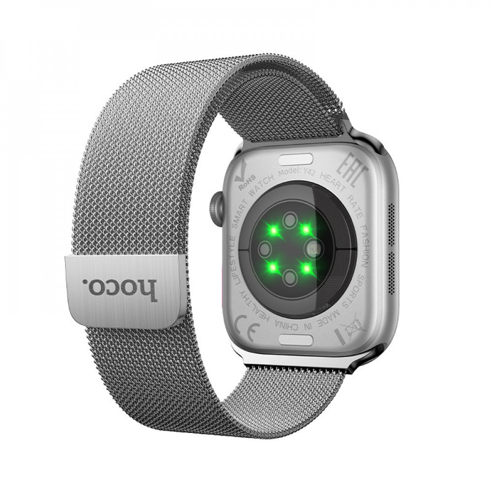 Smart Sports Watch (Call Version) Hoco Y42 — Silver