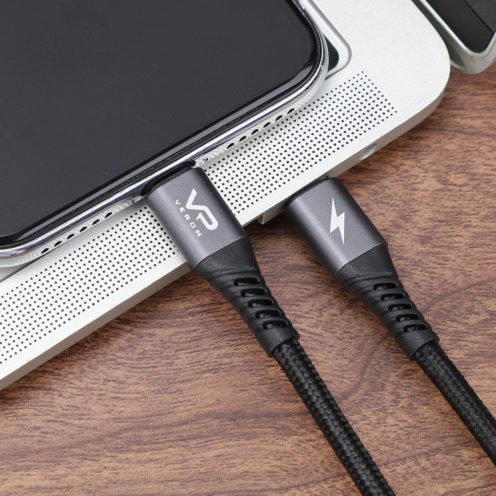 USB C to Lightning Cable 20W PD (0.25m) Veron CL09s Nylon