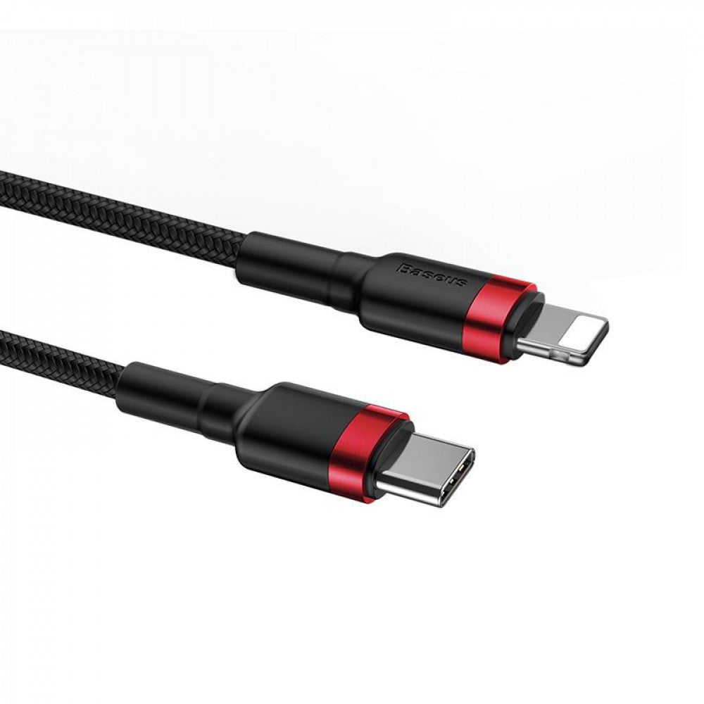 USB C to Lightning Cable 20W PD (1m) Baseus (CATLKLF) Cafule Series – CATLKLF-G1 Gray & Black