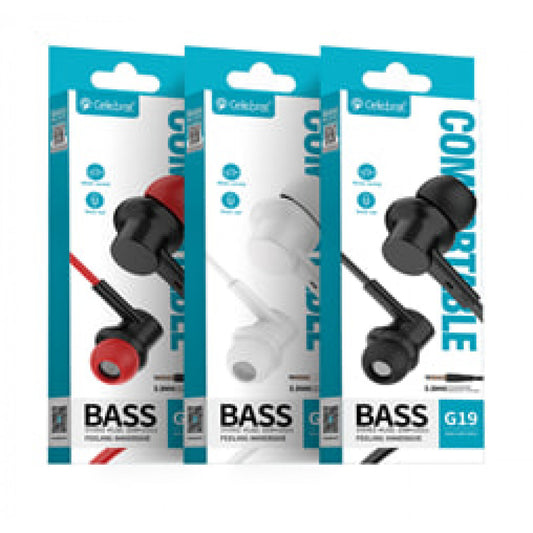 Headphones with microphone 3.5mm Celebrat G19 – Black