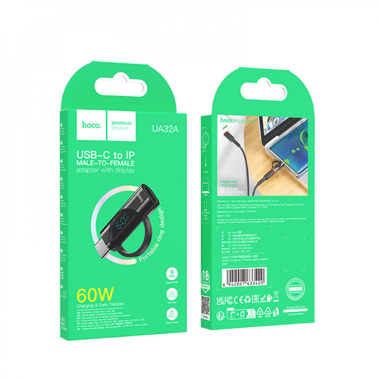 Adapter USB C To Lightning – Hoco UA32A – Black