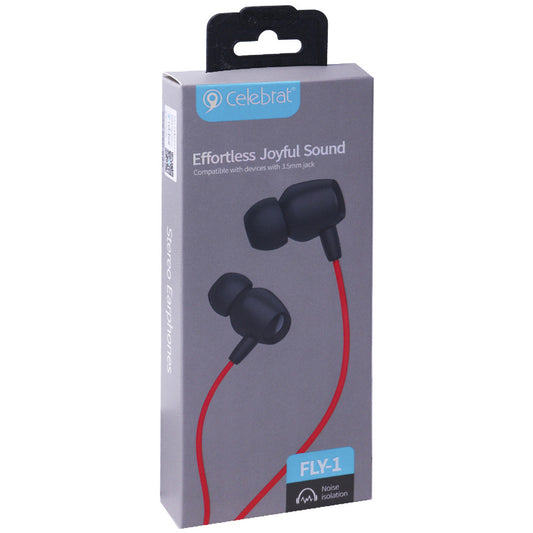 Headphones with microphone 3.5mm Celebrat Fly-1 – Red