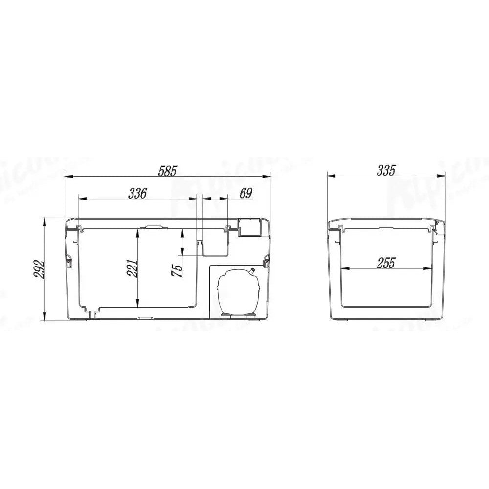 Компрессорный автохолодильник Питание 12, 24, 220V ; Охлаждение до -20 — Alpicool K18 (18L)
