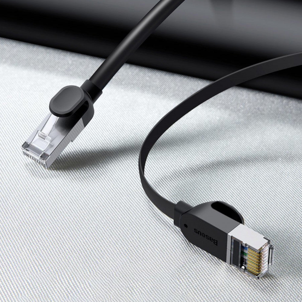 Six types of RJ45 Gigabit network cable 5m Baseus (PCWL-D01) high Speed (flat cable) Black – PCWL-D01 Black