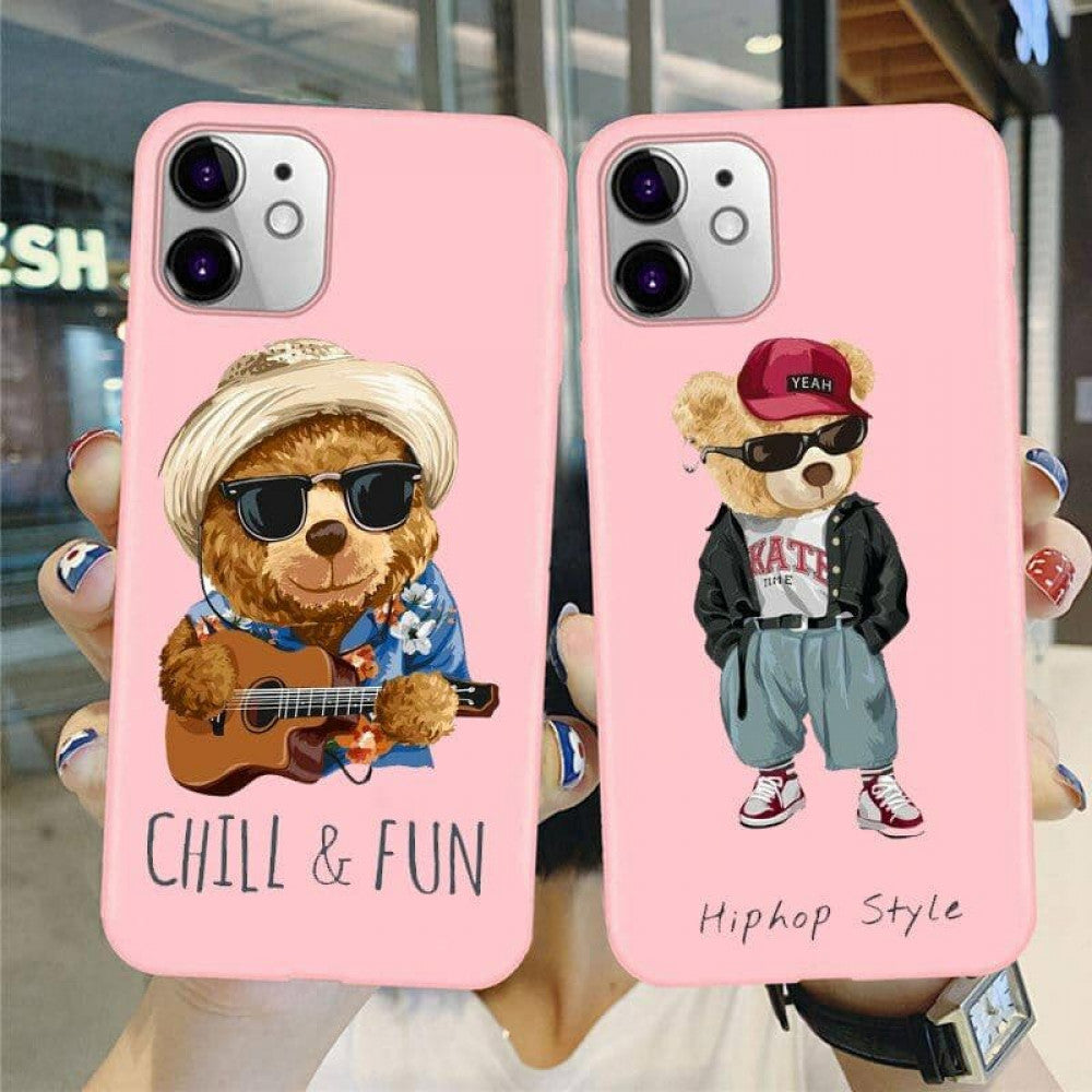 Cartoon Fun Slogan Bear TPU case iPhone 13 6.1"