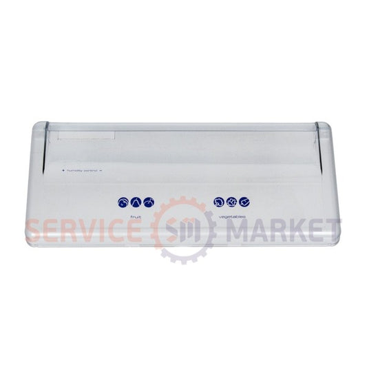 Vegetable drawer panel for cold chamber 465x200mm Whirlpool