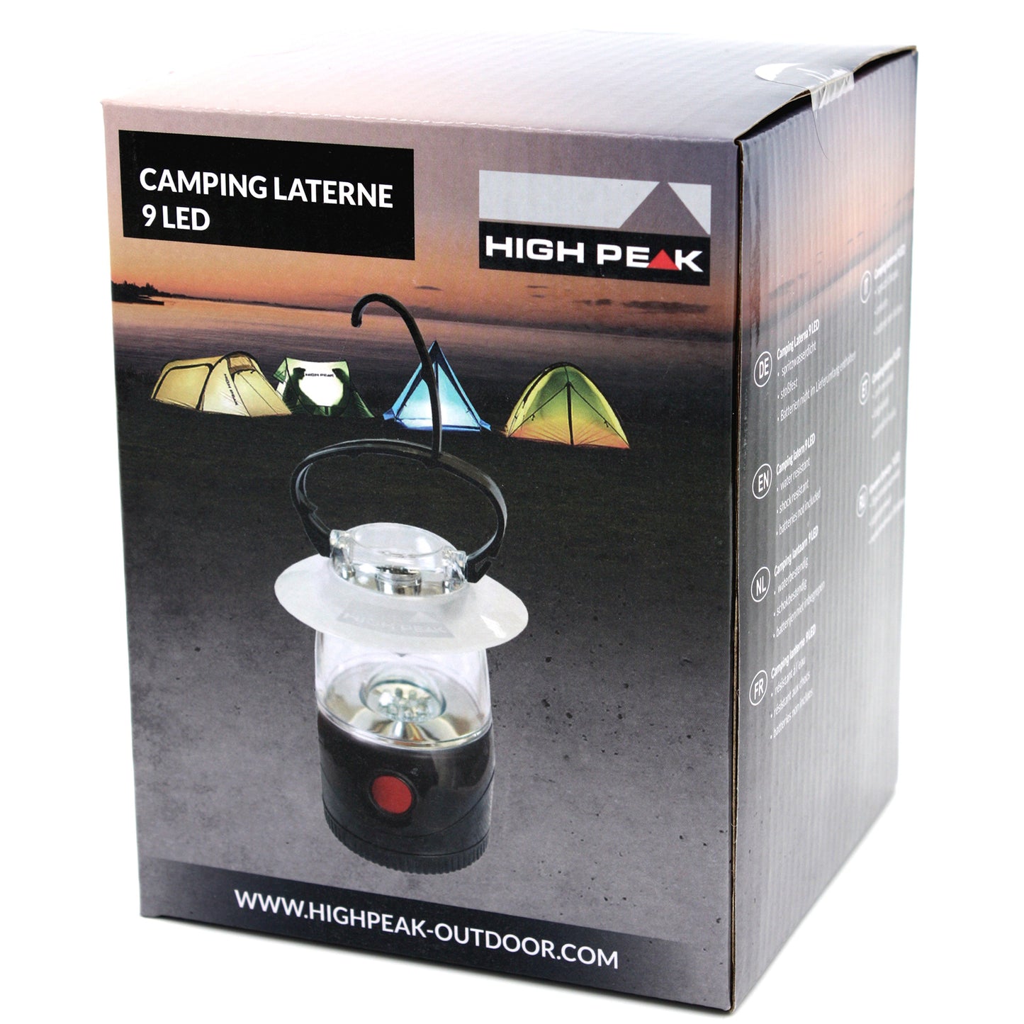 Camping light High Peak Camping Lantern 9 LED Black (41485)