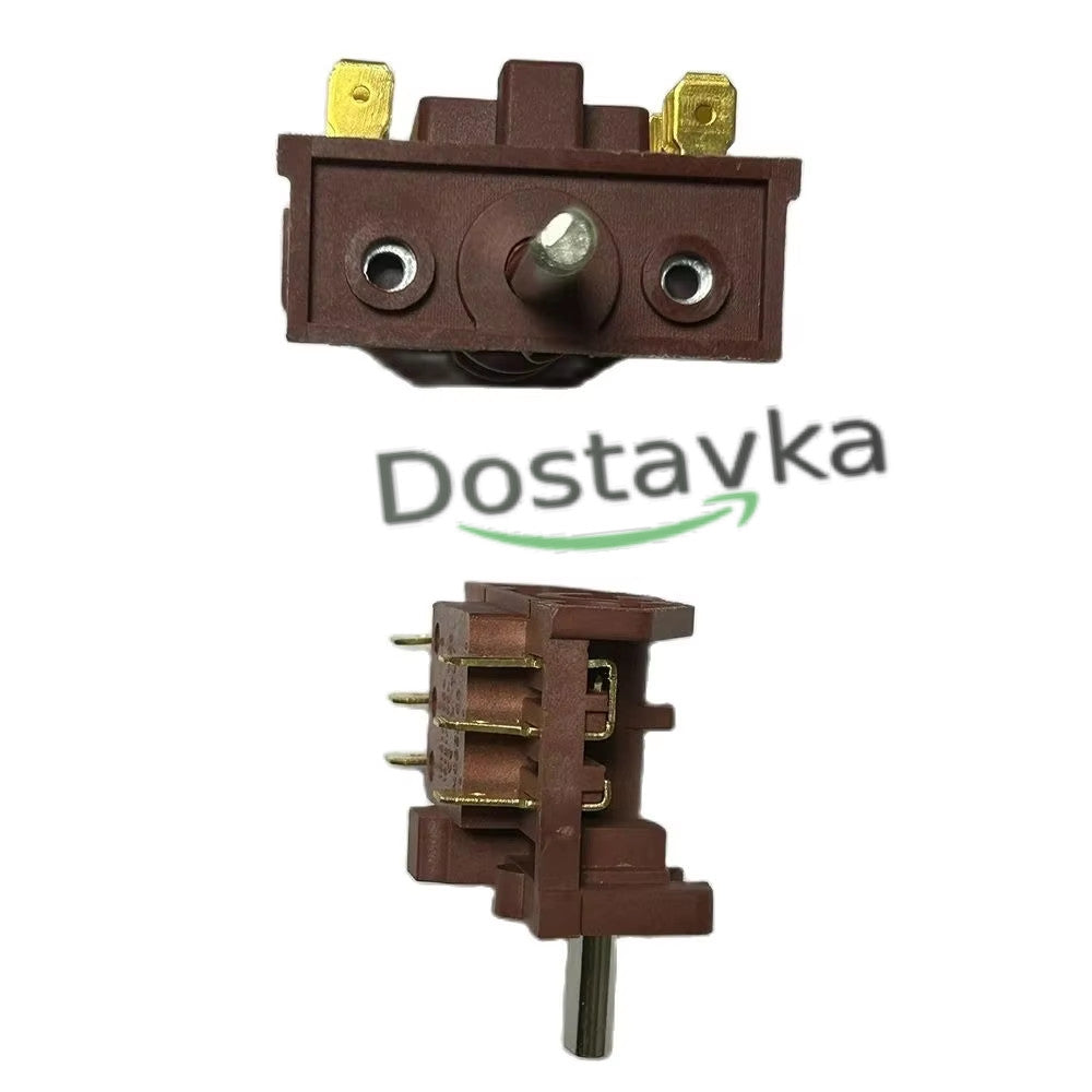 4 Mode 6-Pin Oven Rotary Selector Switch 16A T150 AC (Metal Shaft)