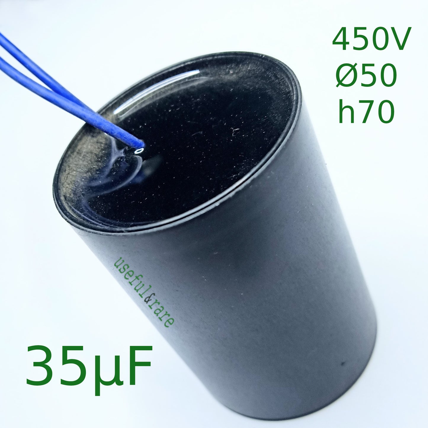 Capacitor 35μF 450V (Ø50*h70) (wires) (in oil) for submersible pumps