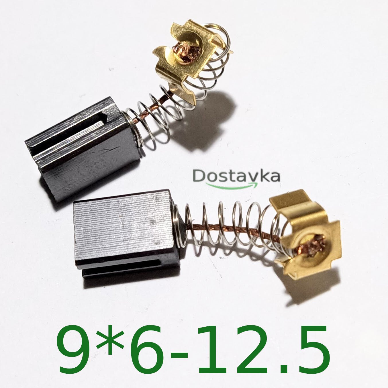 Solid Brushes for grinder collector 9*6-L12.5 mm with slots (on clamps)