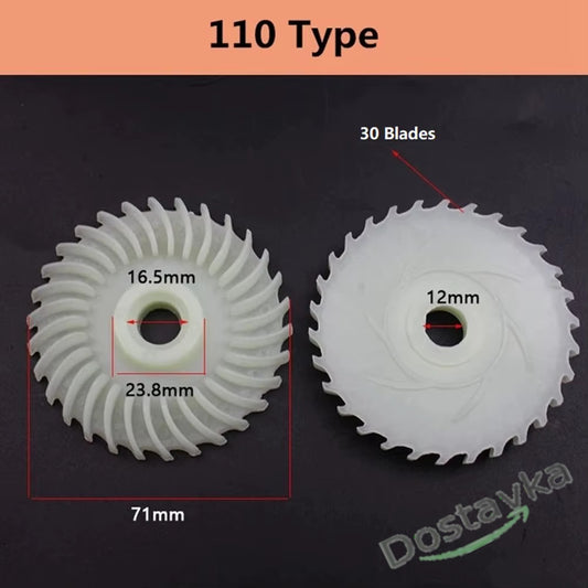 Impeller 70*12 on a smooth armature bushing 12 mm for an angle grinder