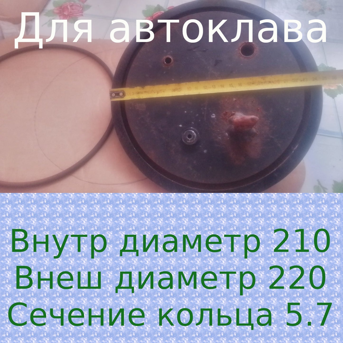 Sealing ring 220*210*5.7 for autoclave lid