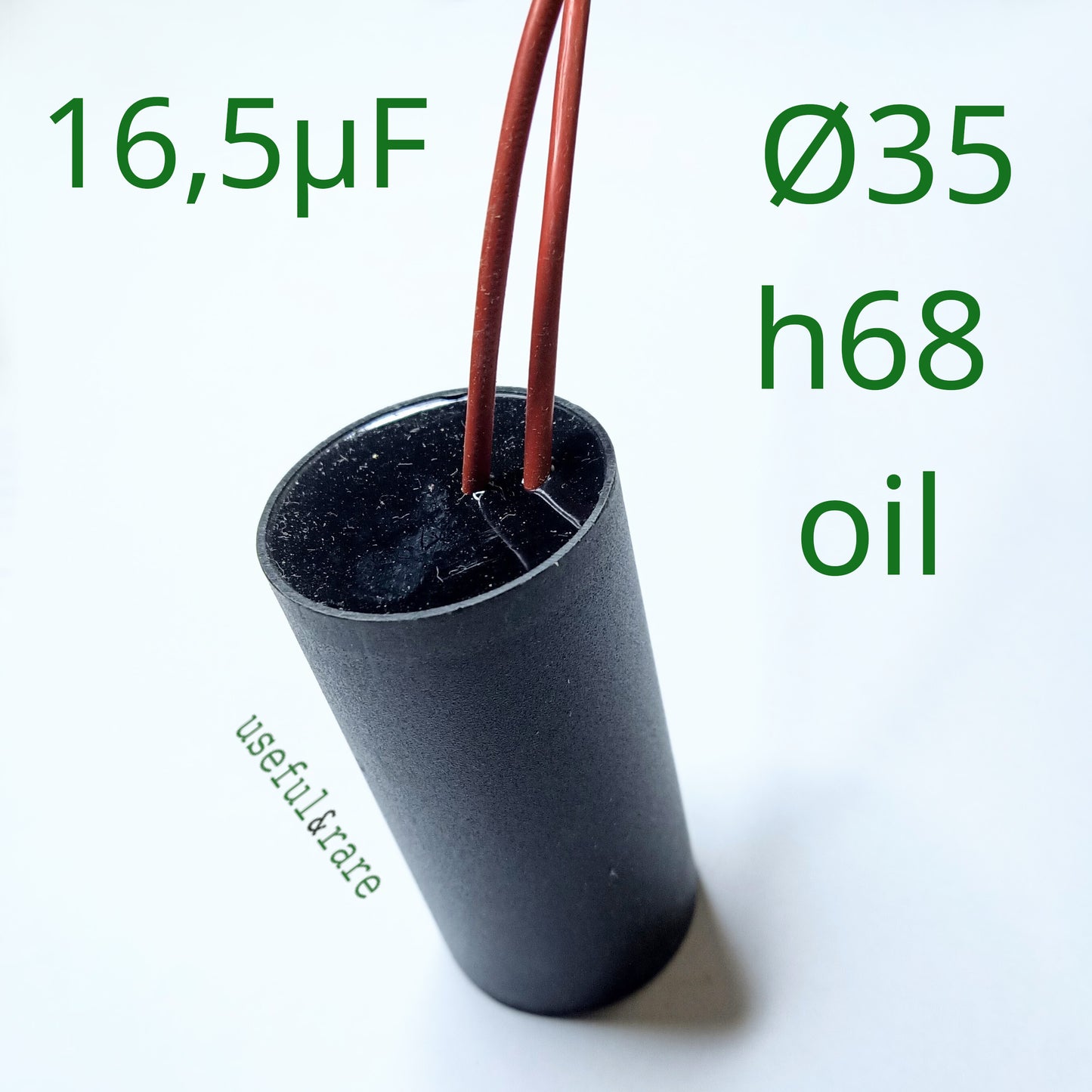 Capacitor 16.5µF 450V (Ø35*h68) (wire) (oil) for submersible pumps NPO 2S QGD0.5-35-0.37 2FRESH