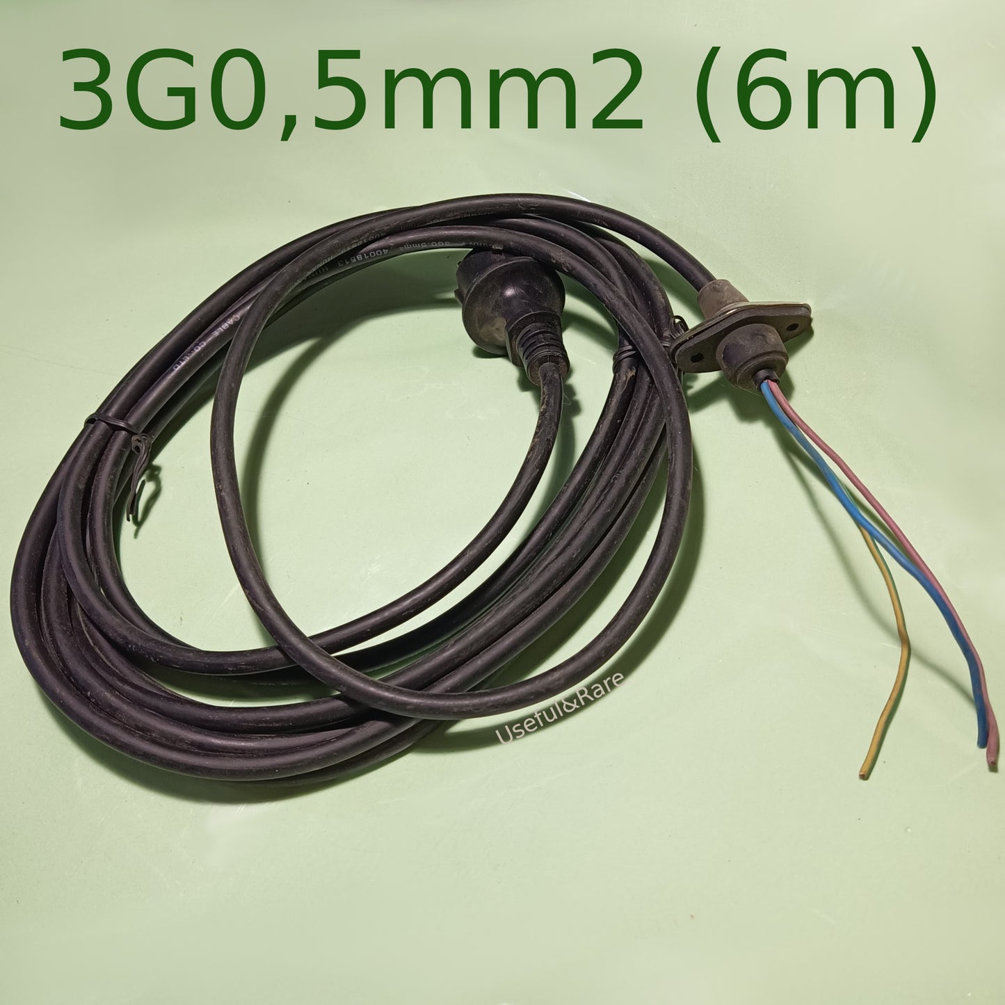 Power cable for drainage pump (H05RN-F) (3G0.5mm2) (6m) (+ Euro plug, coupling f20, clamping bar)