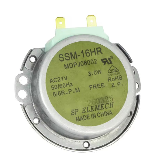 Microwave tray motor SSM-16HR 2.5/3r/min 21V 180mA 3W H(rod)=8.5mm LG
