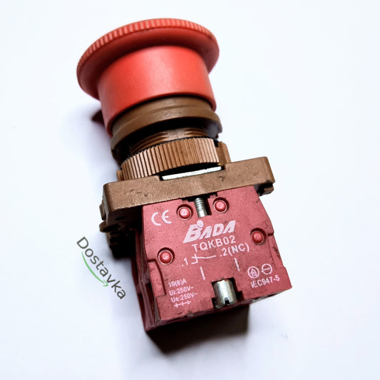 BADA TQKB02 (Schneider) mushroom-shaped emergency STOP button with locking mechanism