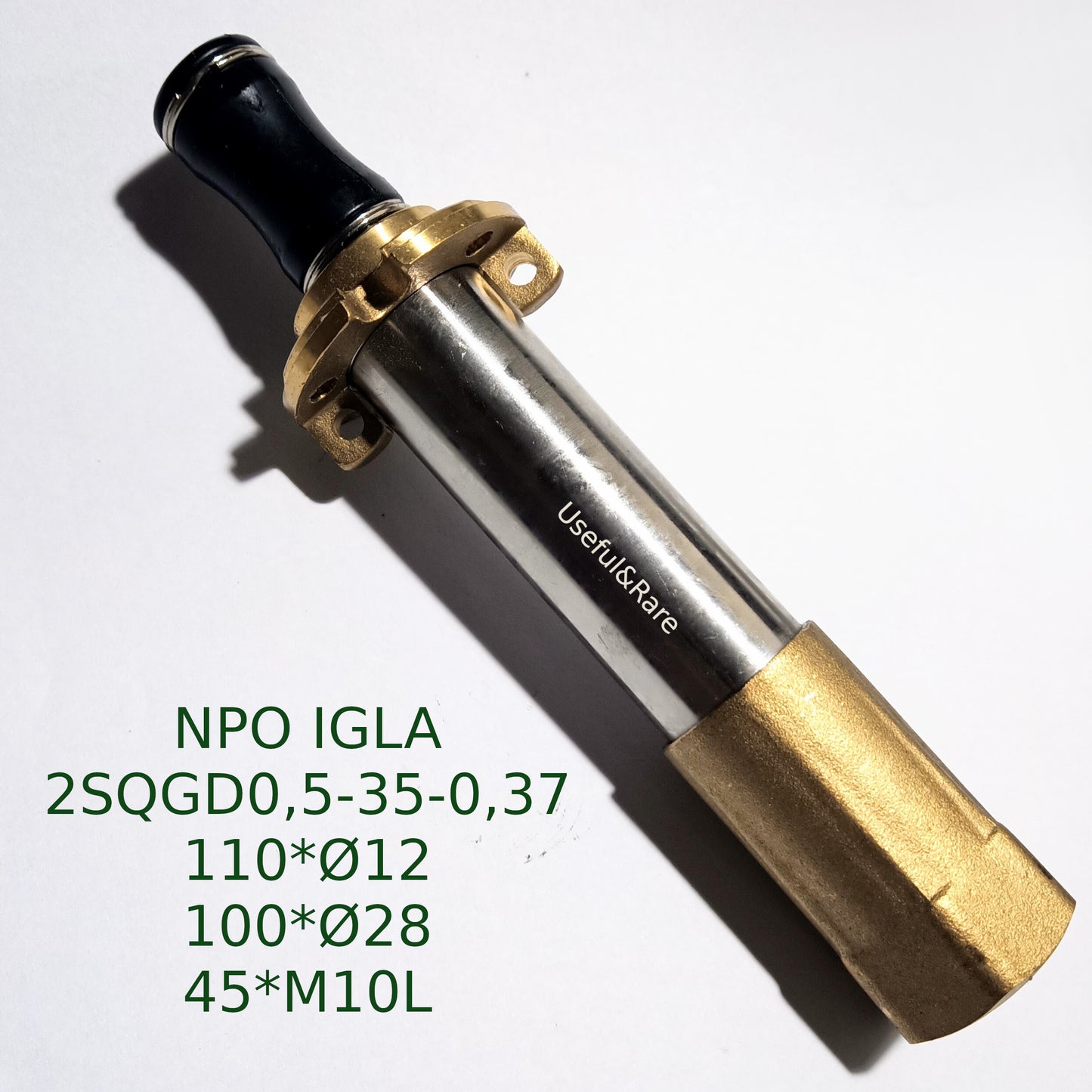 Screw unit for submersible pump NPO IGLA 2SQGD0,5-35-0,37 (110*Ø12/100*Ø28/45*M10L) (+ branch pipe + valve + flange) (A08)