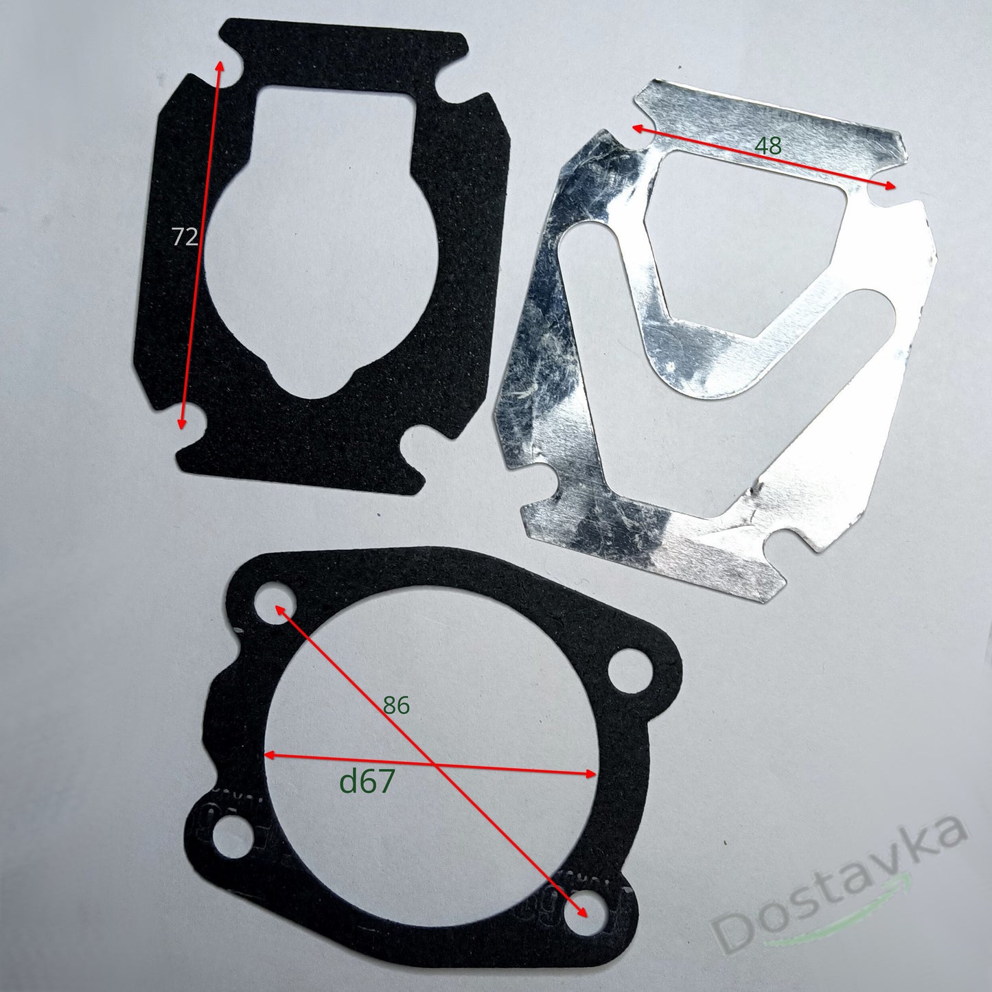 Forte VFL-50 Compressor Cylinder Gaskets (48*72-86mm)