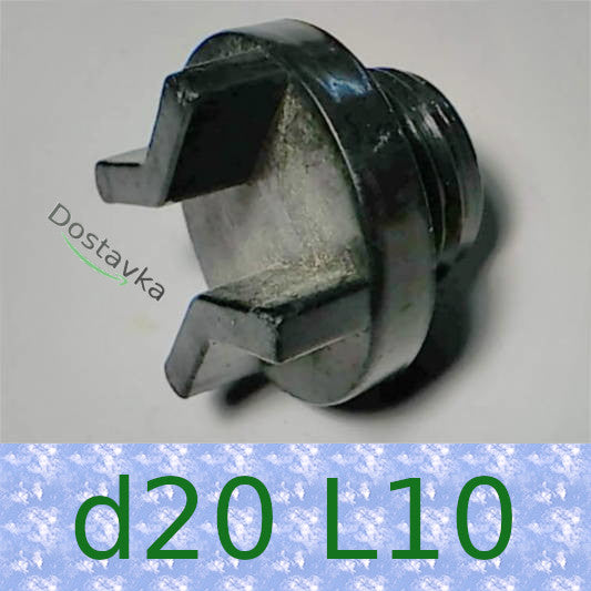 Threaded plastic plug 3/4"(20mm) L10 for water pump chamber