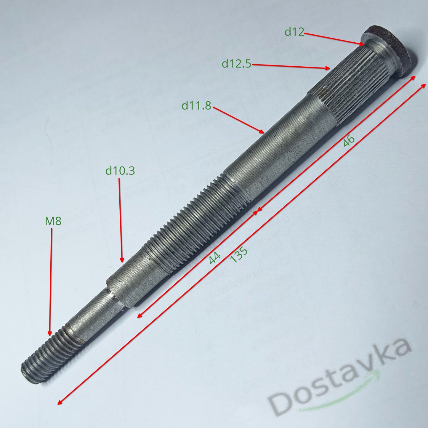 Rod L135 mm for vibration pump Typhoon 2 (thread 8 mm)