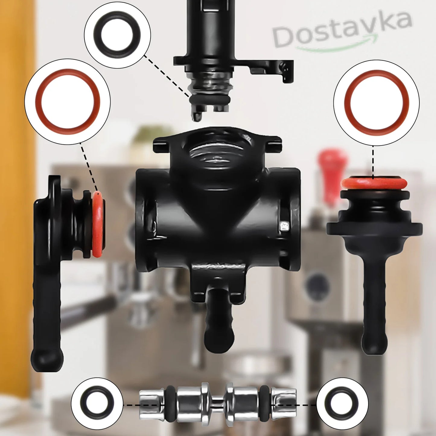 Ремкомплект терморезиновых колец 30 штук -40~200℃ для кофе машины кофеварки