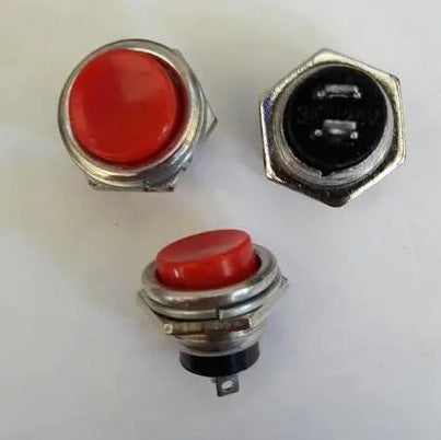 BOSH OFF-(ON) 3A 125V 16mm 2-Pin Momentary Push Button