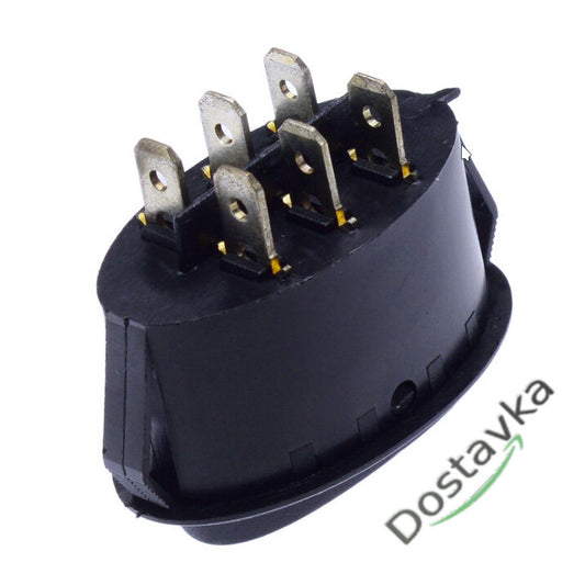 Switch Taiheng TH1 6-pin "ON/O/R" 15A 250V T85 for meat grinder Delfa, Saturn, Scarlett, Shivaki