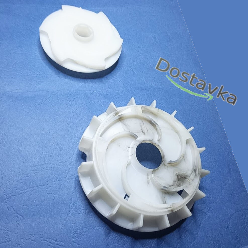 Impeller assembly of the Vodolay borehole pump with a vertical wire