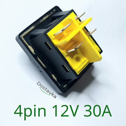 Waterproof Rocker Switch KCD4 30A (Stainless Steel) 250VAC 12v LED 4pin On/Off IP67