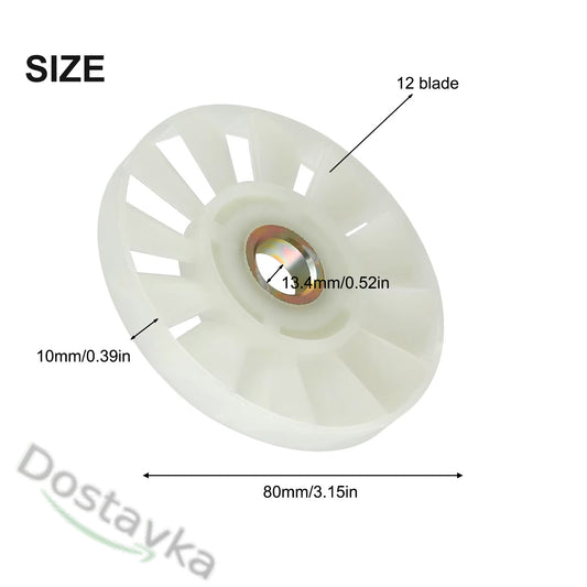 Fan impeller of electric jackhammer engine (d80*13.5 h10 mm)