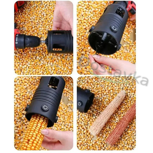 Portable Corn Peeler Drill Separator Attachment