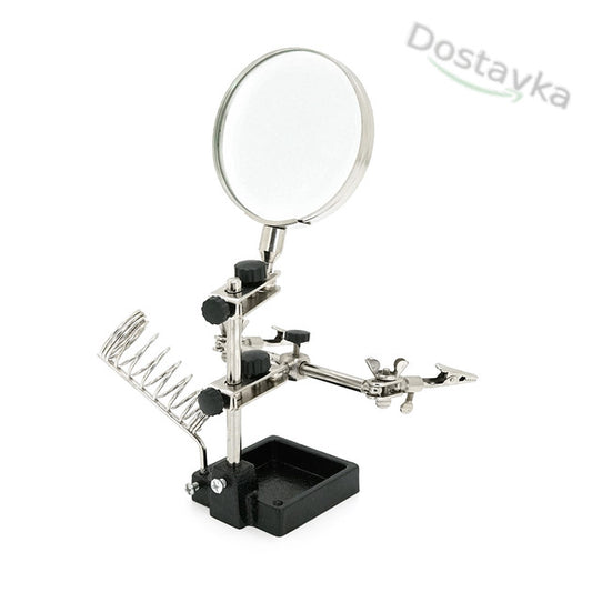 JM-508 Third Hand Soldering/Minor Repair Holder with 90mm Magnifying Glass