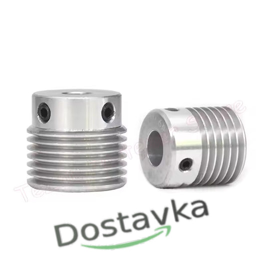 6PJ poly V-belt transmission pulley on 8mm shaft with key and pins