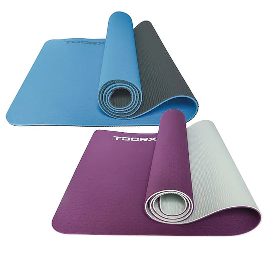 Sports kilimok Toorx Yoga Professional TPE 183 x 60 x 0.6 cm for yoga and fitness Burgundi/Perla (MAT-184)