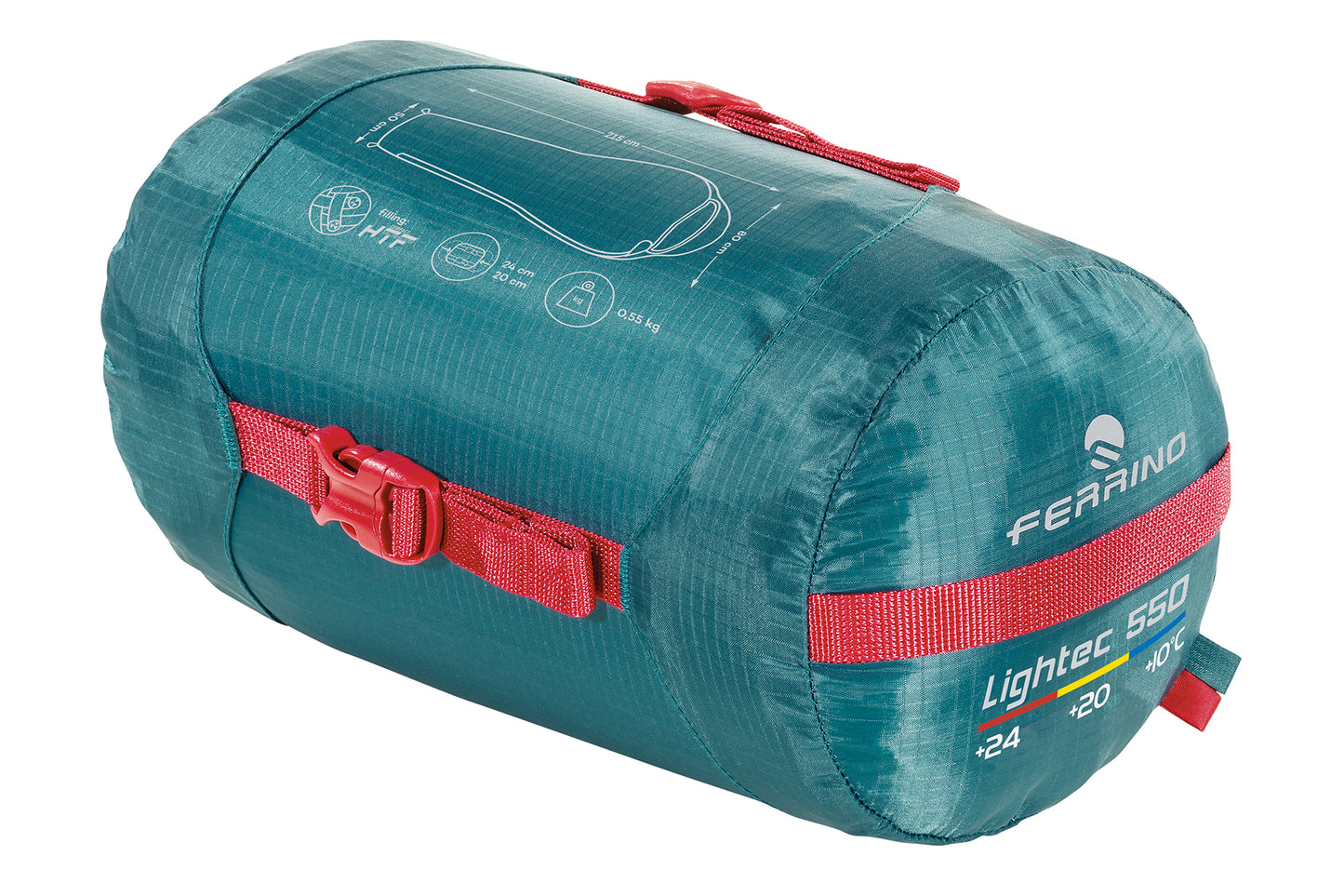 Sleeping bag Ferrino Lightec 550/+20°C Green Left (86153NVV)