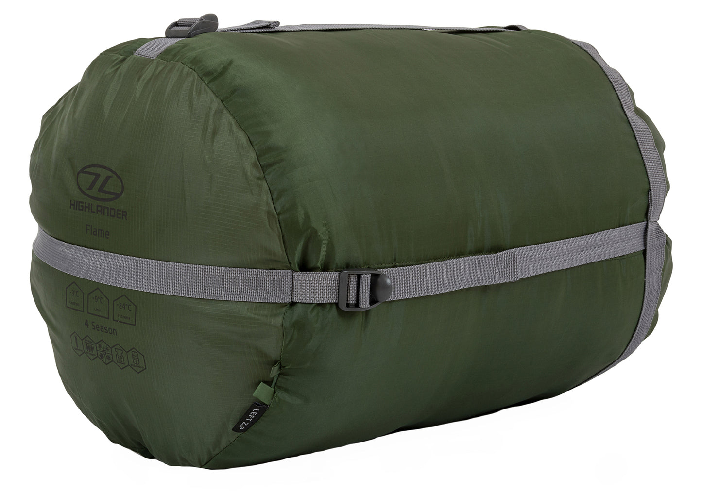 Sleeping bag Highlander Phoenix Flame 400/-9°C Olive Green Left (SB244-OG)