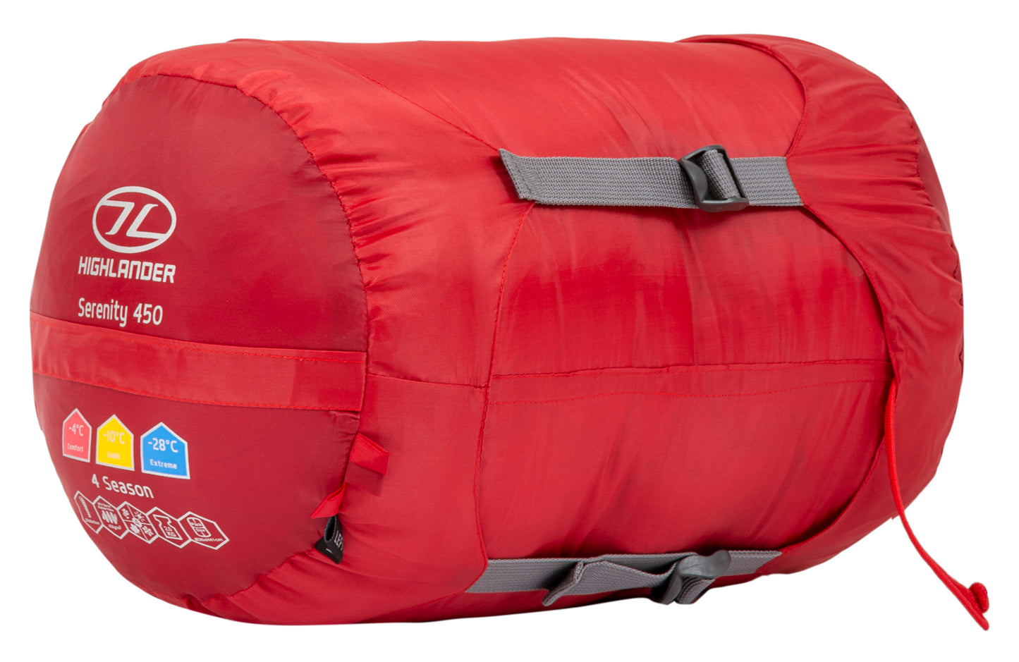 Sleeping bag Highlander Serenity 450/-10°C Red Left (SB187-RD)