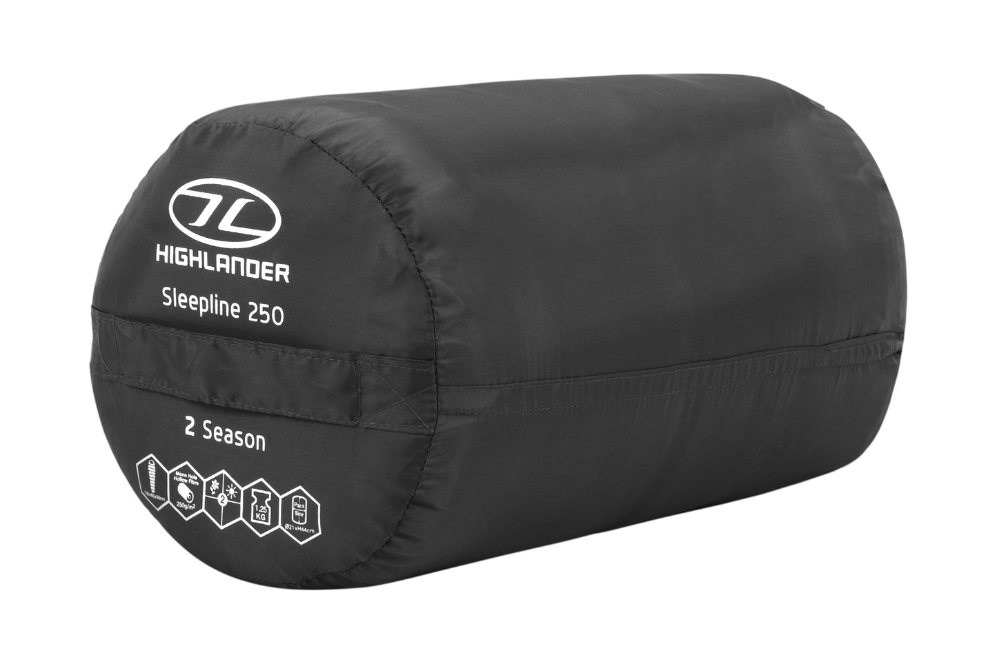 Sleeping bag Highlander Sleepline 250 Mummy/+5°C Charcoal Left (SB035-CH)