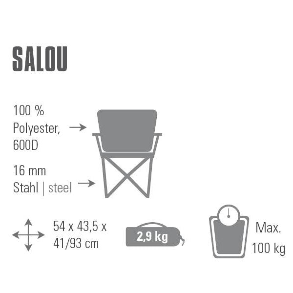 Folding tray High Peak Salou Dark Grey/Blue (44108)