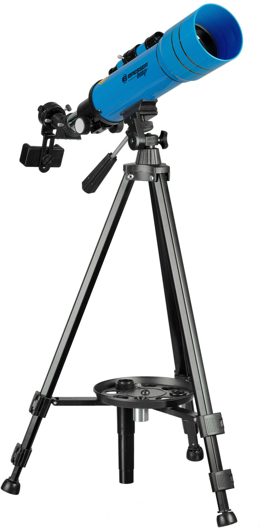 Bresser Junior 70/400 Blue Telescope with Smartphone Adapter + Backpack (8850610WX)