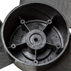 Impeller of the outdoor unit for air conditioning. D=320mm, H=142mm, D of the rod= 6mm (counterclockwise)