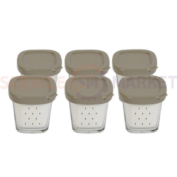 Set of jars for Tefal XF100110 yogurt maker (6 pcs.)