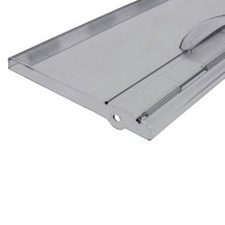 Freezer drawer panel (lower, old model with two fasteners) 470x210mm Atlant transparent