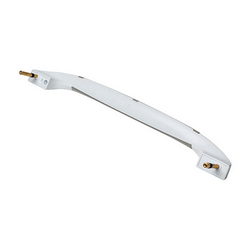 Oven door handle for stove L=425/fastener 390mm Beko white-gray