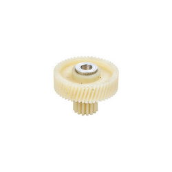 Small gear (with metal sleeve) for meat grinder D=18/45, H=24/13.5(35.4), Z=16/54 cogs.