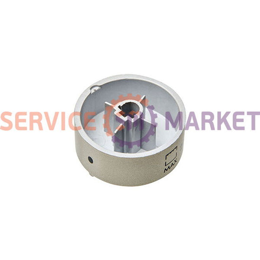 Temperature control knob for Indesit oven silver
