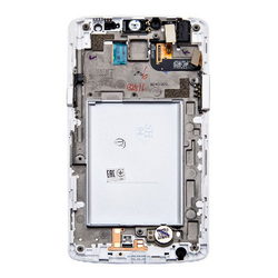 Display with touchscreen and front. case for mobile. phone D385 L80 LG white (OR)