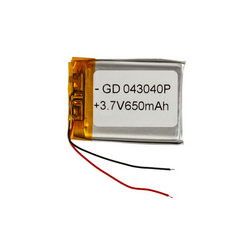 Полимерный аккумулятор GD 043040P 3,7V 650mAh 30x40x??mm