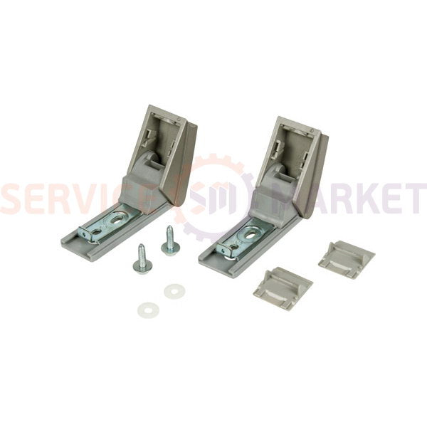Upper/lower door handle mounting kit for Liebherr refrigerator grey